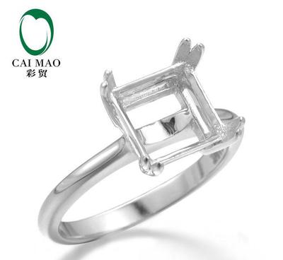 工廠價(jià) 白金戒指托 雙爪彩色寶石戒指托 鑲嵌定制 配NGTC